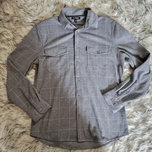 Express mens gray button down small